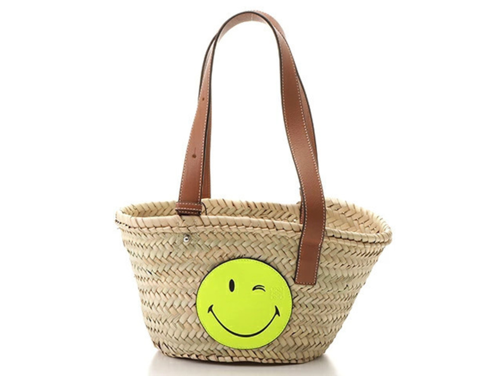 Loewe Smiley World Basket Bag x Neon Yellow YI